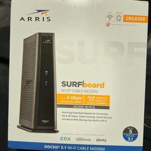 Black SURFboard SBG8300 Wi-Fi Cable Modem